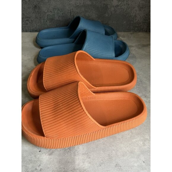 Women’s rubber slides Blue And Orange Set Of 2 Size 7 - Picture 12 of 14